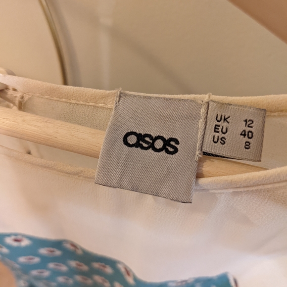 ASOS Green Daisy Swing Dress - Picture 3 of 4